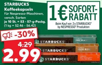 Kaufland STARBUCKS Kaffeekapseln 53-57 g Packg. Angebot