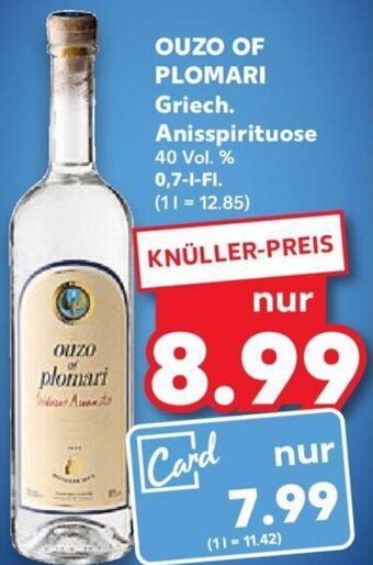 Kaufland OUZO OF PLOMARI Griech. Anisspirituose 0,7 L-Fl. Angebot