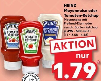 Kaufland HEINZ Mayonnaise oder Tomaten-Ketchup 495-500 ml Fl. Angebot