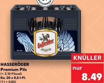 Kaufland HASSERÖDER Premium Pils Ka. 20 x 0,5-L-FI. Angebot