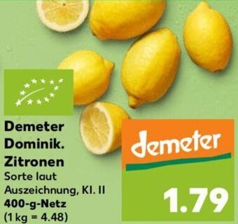 Kaufland Demeter Dominik. Zitronen 400 g Netz Angebot