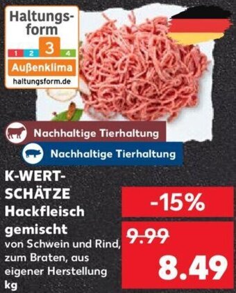 Kaufland K-WERTSCHÄTZE Hackfleisch gemischt Angebot