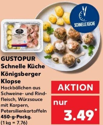 Kaufland GUSTOPUR Schnelle Küche Königsberger Klopse 450 g Packg. Angebot