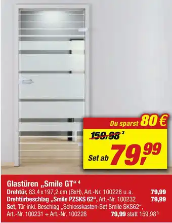 toom Baumarkt Glastüren Smile GT Angebot