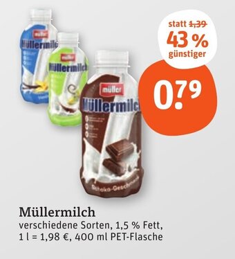 tegut muller Müllermilch  400 ml Angebot