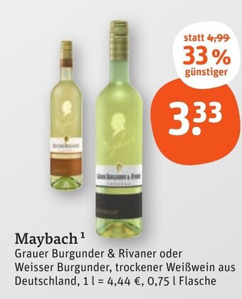 tegut Maybach 0,75 l Flasche Angebot