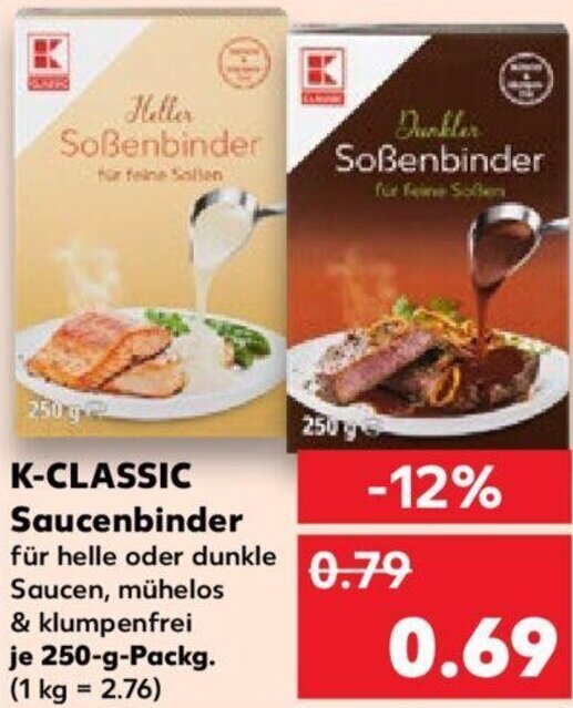 KCLASSIC Saucenbinder 250 g Packg. Angebot bei Kaufland