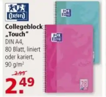 Multi Markt Collegeblock touch Angebot