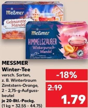 Kaufland MESSMER Winter-Tee 20 Btl. Packg. Angebot