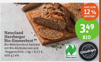 tegut Naturland Herzberger Bio-Emmerbrot 400 g Angebot