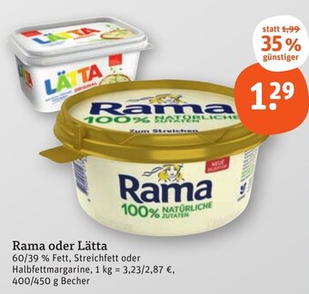 tegut Rama oder Lätta 400/450 g Angebot