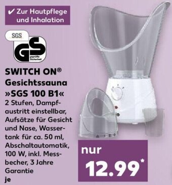 Kaufland SWITCH ON Gesichtssauna SGS 100 B1 Angebot