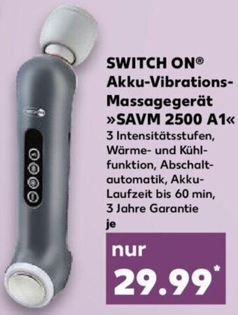 Kaufland SWITCH ON Akku-Vibrations Massagegerät SAVM 2500 A1 Angebot