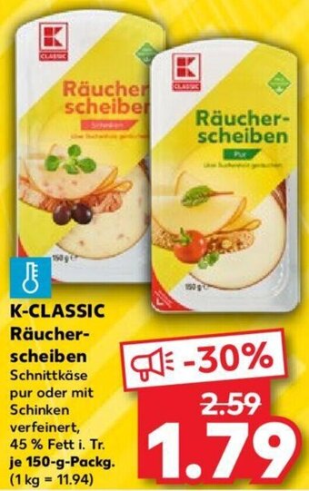 Kaufland K-CLASSIC Räucherscheiben 150 g Packg. Angebot