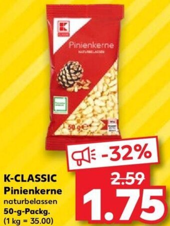 Kaufland K-CLASSIC Pinienkerne 50 g Packg. Angebot