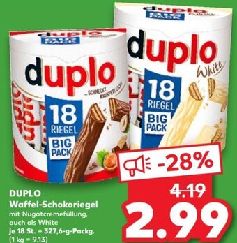 Kaufland DUPLO Waffel-Schokoriegel 327,6 g Packg. Angebot