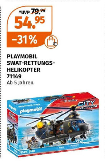 Müller PLAYMOBIL SWAT-RETTUNGS-HELIKOPTER 71149 Angebot