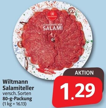 Markant Wiltmann Salamiteller 80 g Packung Angebot