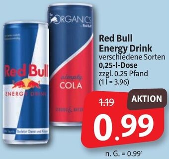 Markant Red Bull Energy Drink 0,25 L Dose Angebot