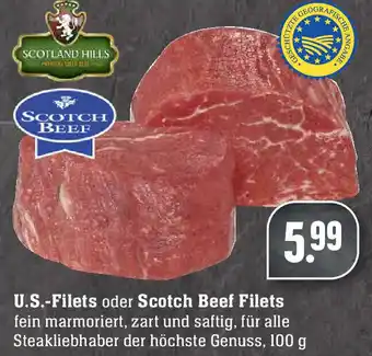 E-Center U.S Filets oder Scotch Beef Filets 100g Angebot