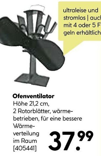 BayWa Ofenventilator Angebot