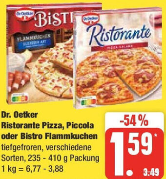 Edeka Dr. Oetker Ristorante Pizza, Piccola oder Bistro Flammkuchen 235-410 g Packung Angebot