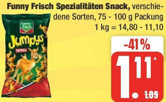 Edeka Funny Frisch Spezialitäten Snack 75 - 100 g Packung Angebot