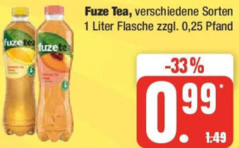 Edeka Fuze Tea 1 Liter Flasche Angebot