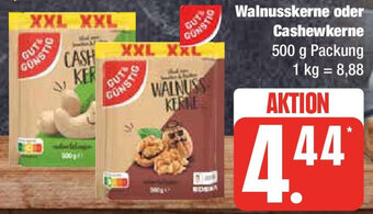 Edeka Gut & Günstig Walnusskerne oder Cashewkerne 500 g Packung Angebot