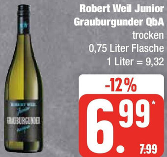 Edeka Robert Weil Junior Grauburgunder QbA 0,75 Liter Flasche Angebot