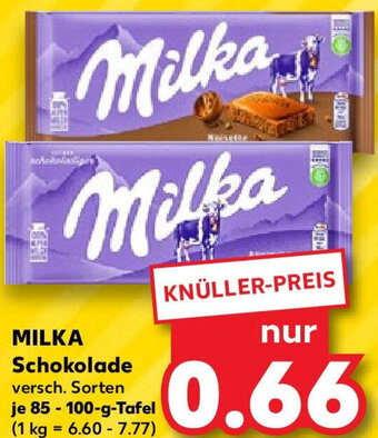 Kaufland MILKA Schokolade 85-100 g Tafel Angebot