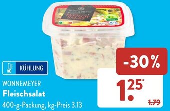 Aldi Süd WONNEMEYER Fleischsalat 400 g Packung Angebot