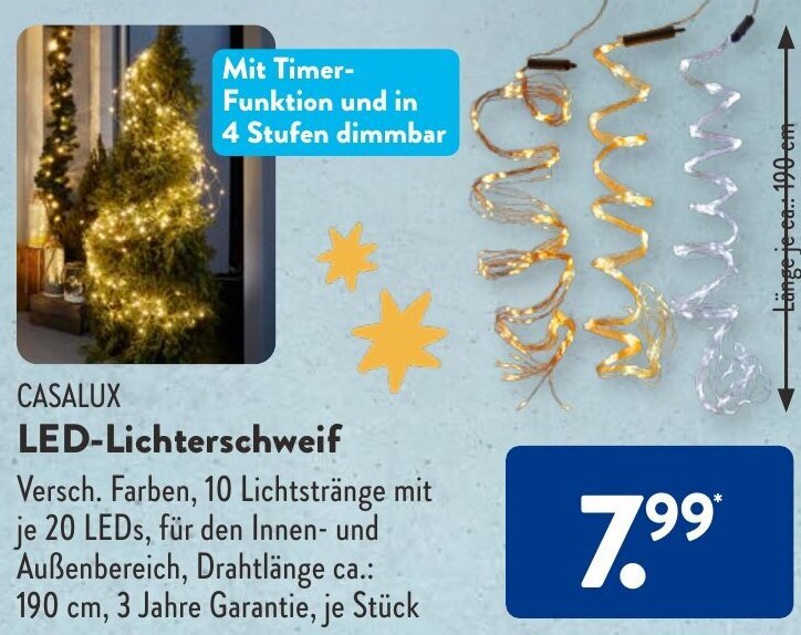 CASALUX LED-Lichterschweif Angebot bei Aldi Süd
