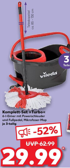 Kaufland Vileda Komplett-Set Turbo 3-teilig Angebot