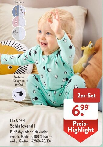 Aldi Süd LILY & DAN Schlafoverall 2er-Set Angebot