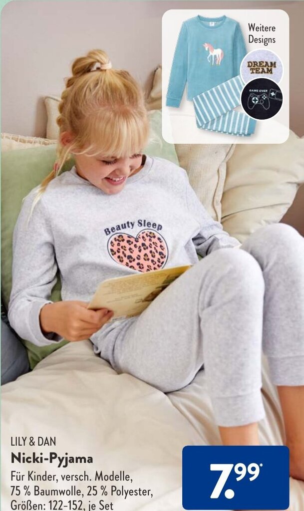 LILY & DAN Nicki-Pyjama Angebot bei Aldi Süd