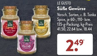 Aldi Süd LE GUSTO Süße Gewürze Angebot