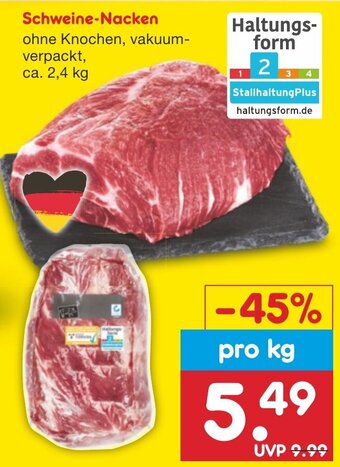 Netto Marken-Discount Schweine-Nacken ca. 2,4 kg Angebot