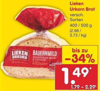 Netto Marken-Discount Lieken Urkorn Brot 400/500 g Angebot