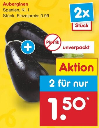 Netto Marken-Discount Auberginen 2x Stück Angebot