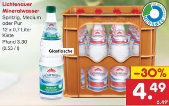 Netto Marken-Discount Lichtenauer Mineralwasser 12 x 0,7 Liter Kiste Angebot