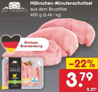 Netto Marken-Discount GUT PONHOLZ Hähnchen-Minutenschnitzel 400 g Angebot