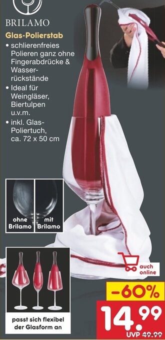 Netto Marken-Discount BRILAMO Glas-Polierstab Angebot