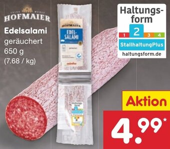 Netto Marken-Discount Hofmaier Edelsalami 650 g Angebot