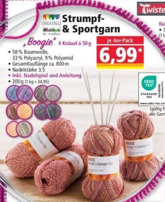 Norma CREATELLI Strumpf & Sportgarn Boogie Angebot