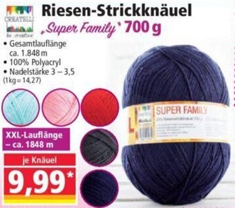 Norma CREATELLI Riesen-Strickknäuel Super Family 700 g Angebot