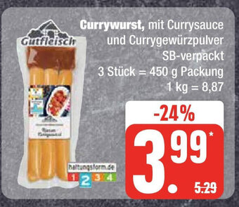 Marktkauf Gutfleisch Currywurst 450 g Angebot