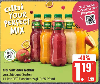 Marktkauf albi Saft oder Nektar 1 Liter Angebot