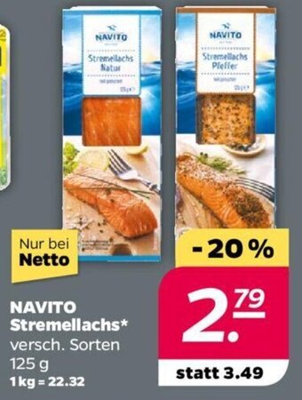 NETTO NAVITO Stremellachs 125 g Angebot