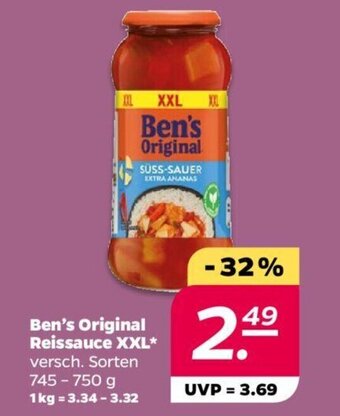 NETTO Ben's Original Reissauce XXL 745 - 750 g Angebot